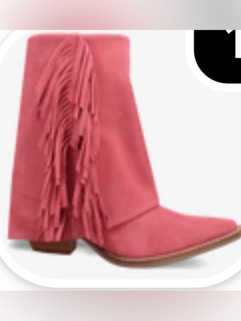 dingo Pink Fringe Suede Ankle Boot